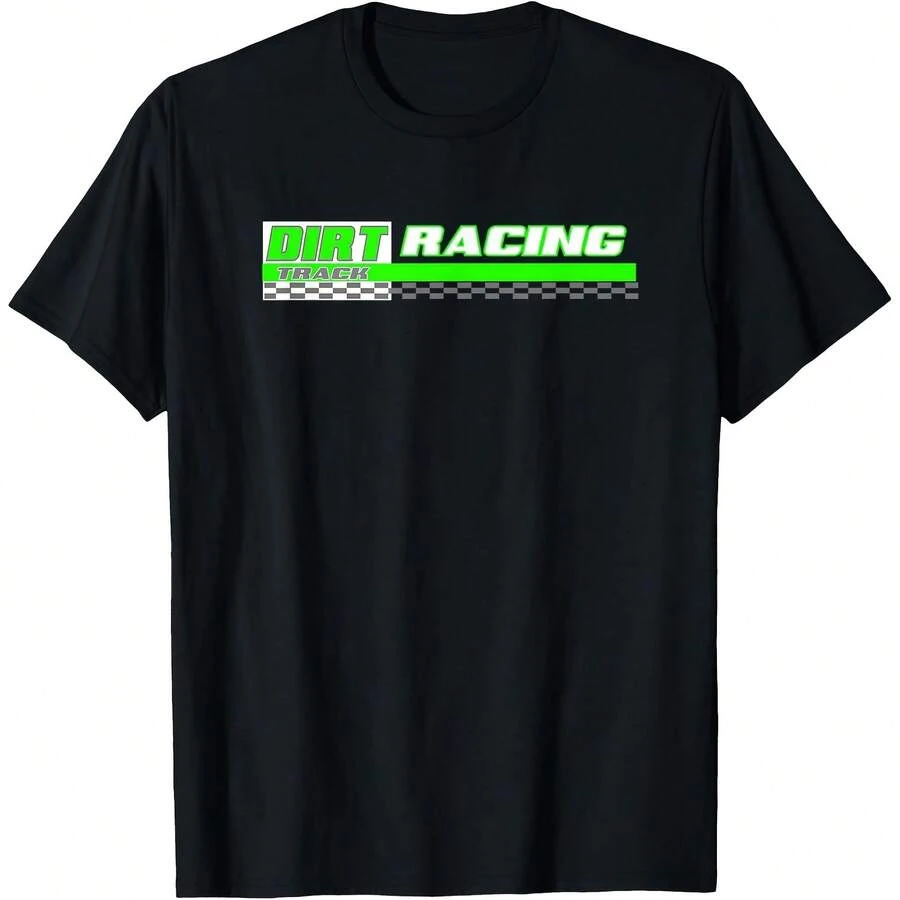 Sprint Car Rally Dirt Track Racing Stock Car Racing T-Shirt - Black - View 1