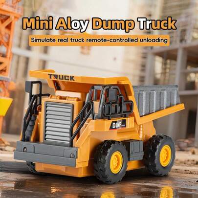 1:64 Scale Alloy Forklift Model, 2.4G Remote Control Engineering Vehicle, Movable Lifting Fork & Palette, Mini Desktop STEM Toy For Kids Ages 6+, Realistic Construction Gift For Boys