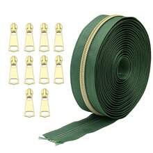 5# 5pcs Metal Zipper With 10pcs Zipper Pulls, Suitable For Home Sewing DIY Zipper Replacement - 5DDY+8P - View 8