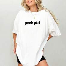 Camiseta Good Girl, Camiseta con Estampado Gráfico Good Girl Romance Club, Camiseta para Amantes de los Libros, Camiseta para Lectores de Romance, Camiseta Literaria, Camiseta de Romance Oscuro, vibes de verano - Blanco - Ver 4