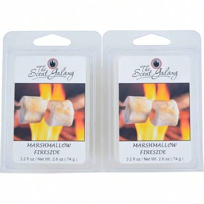 Marshmallow Fireside Wax Melts-Highly Scented Candle Wax Melts-Hand Poured 2 Pack Of 6