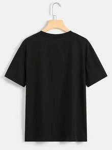 Casual EssentialYS031681, Victoria Day, Queen Victoria, Canada, Canada, T-Shirt With The Phrase "Don't Mistake Kindness For Weakness", Canada, Printed T-Shirt With Canadian Priority Letter Pattern, Comfortable Short Sleeve Round Neck T-Shirt, Suitable For Summer And Spring Wear, Soft Cotton Everyday Wear For Women In Summer. - 黑色 - 查看 3