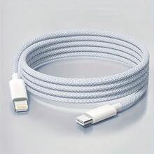 USB-C To Lightning Data Cable, Fast Charging Type-C To Lightning Data Cable, Nylon Braided Data Cable, USB To Lightning Data Cable, Charging Cable, Compatible With 14/13/12/11 Pro Type-C To Lightning Cable, Supports 30W Max Fast Charging, Compatible With 14/13/12/11 Pro Max, USB Data Cable, Compatible With XS Max/XR/X/8/7/Plus/6S Plus, Compatible With IPad - Multicolor - View 11