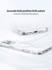 1 pieza Funda de teléfono magnética transparente de lujo con adsorción magnética fuerte compatible con Apple 17/17PRO/17AIR/17PROMAX/16PROMAX 16PLUS 16PRO 16E 16 15ProMax 15PLUS 15PRO 15 14PLUS 14 14ProMax 13ProMax 12 Pro Max 11 Pro Max 11 Pro XS XR X 7 8 Plus SE 13 11 12 12Pro 13Pro 14Pro 7G 8G, con carga inalámbrica y carcasa protectora rígida, regalo de cumpleaños de primavera - transparente - Ver 8