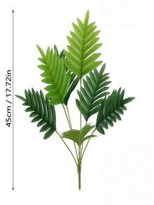 90-120cm 大型人造植物（實際尺寸可能較小）仿真棕櫚樹 熱帶棕櫚葉 人造棕櫚植栽 高大樹 戶內仿真觸感塑膠芒果葉 適合居家、廚房、戶外、辦公室裝飾 - 綠色 - 查看 15