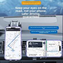 Dudukan Ponsel Mobil yang Dapat Diatur, Pemasangan Vertikal dan Horizontal, Dudukan Stabil di Dasbor, Cocok untuk Semua Smartphone, Termasuk Bantalan Tambahan - Hitam - View 5