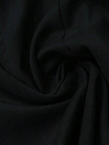 Shorts de mujer de cintura alta de color gris oscuro minimalista y de moda, con cierre de cremallera en la espalda, adecuados para el uso diario, citas y ocasiones románticas - Negro 2 - Ver 3
