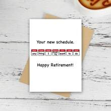 Happy Retirement Cards, Retiree Congratulations Card, 'Your New Schedule', Funny Retirement Cards, Retirement Gifts For Colleagues And Friends - Multicolor - View 5