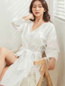 4pcs Portable Disposable Bath Towels, Suitable For Hotel, Travel, Thick Long Bathrobe - Multicolor - View 2