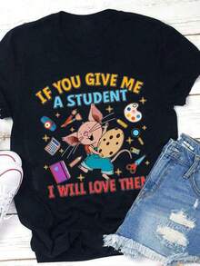 Camiseta de Talla Grande Baiba Neurodiversity, Camiseta para Maestros de Educación Especial, Camiseta de Salud Mental, Estampado Gráfico de Algodón Gr - Negro 6 - Ver 6