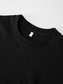 Producto Personalizado: Orejas de Conejo de Pascua con Diseños Florales, Personaliza con el Texto que Desees, Camiseta 100% Puras, Camiseta DIY con Diseño de Nombre Personalizado - Negro - Ver 4