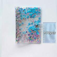 A6 Size Transparent Colorful Spiral Sticker Folder / Sticker Album / Storage Album / Sticker Book, Japanese Style Sticker Storage Bag, Separation Board, Release Paper / School Supplies, New Semester Essential Stickers, Planner Lovers, Sticker Collectors, Students, Office Workers, Stationery Organizers, DIY Creators - Multicolor - View 18