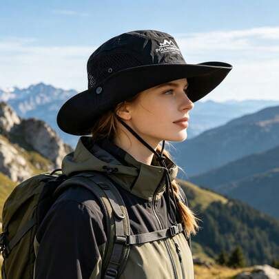 Unisex Quick Dry Wide Brim Bucket Hat, Lightweight UV Protection Sun Hat, Casual Outdoor Headwear For Hiking Fishing Camping Travel