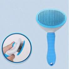 1pc Self-Cleaning Pet Brush, Suitable For Grooming And Deshedding Dogs, Cats, Rabbits And Other Pets, Easily Removes Loose Undercoat, A Massage Brushing Tool For Long And Short Haired Pets - View 12