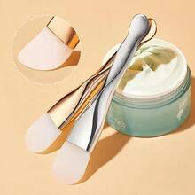 Double Head Silicone Mask Brush, Soft Mud Mask Applicator - Hồng - Xem 3