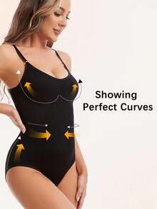 3 piezas de bodys moldeadores sin costuras, control de abdomen, levantamiento de glúteos, cintura ceñida, elegante para el verano - Multicolor 7 - Ver 4