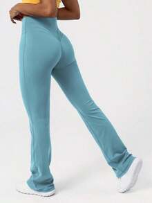 2026 Sodalemon Women's Black Slim Fit Flared Yoga Sweatpants For Spring - 賽萊斯特 - 查看 7