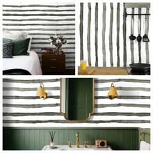 1 Roll Light Bottom Ink Gradient Vertical Stripe Self-Adhesive Wallpaper For Desk, Drawer, Kitchen Corner, Waterproof, Stain-Resistant, Soft Decor Sticker 17.7inX39.3/118.1/196.8/393.7in - Green - View 7