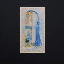 1pc Metal Bookmark With Tassel, Golden Hollow Design, Van Gogh Painting Theme, Reading Accessory Gift Suitable For Book Lovers, Writers, Readers, Students, Teenagers, Men, Women And Adults. This Is The Perfect Gift For Family Or Friends. Back To School Supplies. - Green - View 4