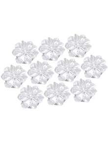 2/10pcs 25mm Women Elegant Pearl Floral Button Set, Durable Plastic Material, Metal Button Cover, Detachable Button Clips, 3D Decorative Buttons, With Pliers Button Snap, Suitable For Dress, Formal Wear, Shirt Accessories - Multicolor - View 16