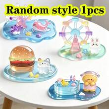 4 PCS Corner Cute Creatures 3D Stereoscopic Crystal Engraving Stickers, Handcrafted Decorative Cards, DIY Desktop Decorations, 3D Stereoscopic Engraving Stickers For Collage Play, Fun Handmade Stickers, Engraved Crystal Decorative 3D Stickers - Multicolor - View 8