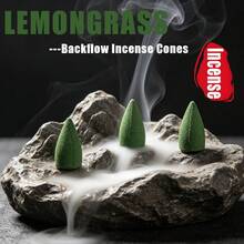 高品质柠檬草香锥，手工制作，添加香茅精油，香气浓郁，可营造烟雾艺术效果，是户外露营、庭院、徒步旅行的理想之选，香味持久。 - 檸檬草味倒流香粒 - 查看 4
