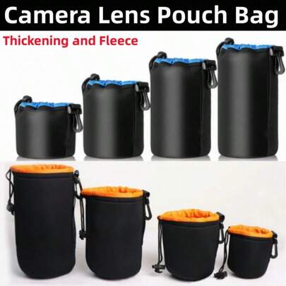 Bolsa para lente de cámara RF11, funda protectora con cordón suave para lente de vídeo impermeable para Canon, , Nikon, para la mayoría de las cámaras SLR digitales