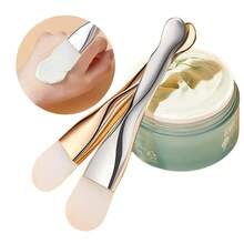 Double Head Silicone Mask Brush, Soft Mud Mask Applicator - Hồng - Xem 5