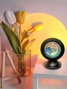 16-Color Sunset Projection Lamp, USB Powered, Bedroom Atmosphere Decor Light, Photo Backdrop Lamp, Holiday Gift Night Light - cahaya polikromatik - View 7