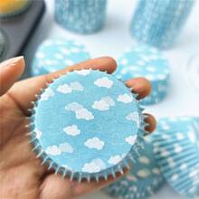 Cake Paper Cup Liners Cloud Sky Pattern Greaseproof Paper Baking Cups Cake Liners Baking Tools Cake Tools - Clouds and Sky - View 10