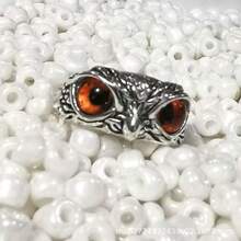 Fashionable Retro Colorful Big-Eyed Owl Open Ring, Suitable For Men And Women For Daily, Party And Other Occasions - Multicolor - View 10