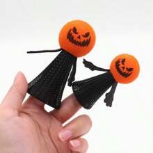 Set Of 10 Fun Pumpkin Finger Toys – Perfect For Halloween, Party Favors & Stress Relief - View 4