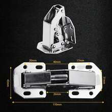 7 Pcs 90 Degree Cabinet Hinges, Concealed Soft Close Hinges With Screws, Easy Mount Kitchen Cupboard Hinge For Bedroom Door, Bathroom Wardrobe - Hinges-7 Pcs - View 2
