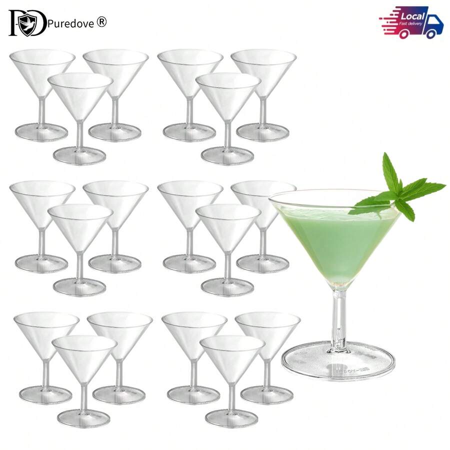 Puredove 80/40pcs 70ml Creative Stemware, (Please Check Size And Capacity Before Purchase) Suitable For Cocktail Glasses, Pudding Cups, Wine Glasses, Mousse Cups, Dessert Cups, Ideal For Weddings, Birthdays, Parties, Anniversaries And Various Social Events