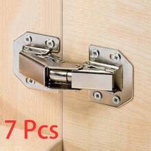7 Pcs 90 Degree Cabinet Hinges, Concealed Soft Close Hinges With Screws, Easy Mount Kitchen Cupboard Hinge For Bedroom Door, Bathroom Wardrobe - Hinges-7 Pcs - View 10