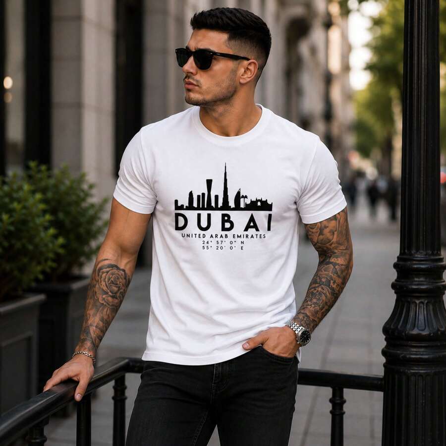 Camiseta Básica Masculina Adulto Casual Confort Premium Respirável Leve Estilo Urbano Academia Trabalho Uso Diário - Branco - Visão 1