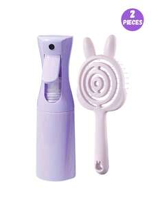 Set de 5 piezas/4 piezas/2 piezas de cepillos para el cabello, Botella de spray de niebla fina continua de 6.8oz/200ml, Adecuado para adultos y niñas, Cepillos divertidos, Peine de cola de rata, Adecuado para peinados y barberos - Multicolor - Ver 13