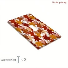 1pc Autumn Maple Leaf Print Switch Panel Cover, 2D Flat Printing, Durable PC Material, Suitable For Bedroom, Kitchen, Living Room, Easy Installation Without Drilling - Multicolor - View 9