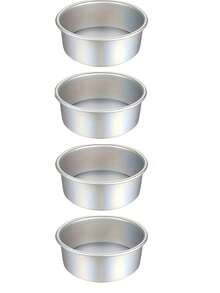 Khuôn bánh tròn mini 4 inch bằng nhôm với đáy có thể tháo rời, thiết kế dễ lấy bánh ra và bề mặt chống trầy xước – Hoàn hảo cho đám cưới, ngày lễ và dụng cụ làm bánh tại nhà, khuôn bánh Giáng sinh và Ngày Valentine. - Nhiều màu - Xem 13