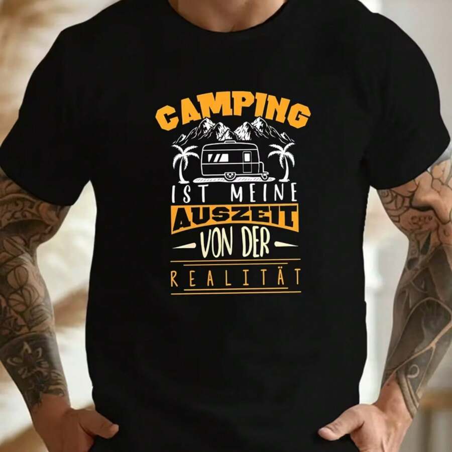Camiseta impresa para hombres y mujeres - Negro - Ver 1