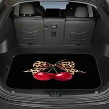 1 buah/4 buah Alas Lantai Mobil & Alas Bagasi, Alas Lantai Interior Mobil, Alas Pelindung Mobil, Bahan Poliester, Motif Leopard Ceri, Cocok Untuk Truk/Sedan/SUV - A - View 5
