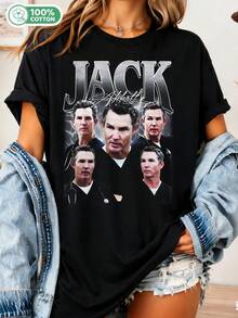 Vintage Jack Bootleg Unisex T-Shirt, Dr. Jack Gift For Fans, Vintage Style Tee, Graphic T-Shirt, Gift Idea For Fans - Black - View 6