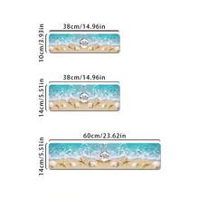 1 pieza Alfombrilla de grifo con diseño de tema oceánico, de poliéster duradero, de secado rápido y fácil limpieza, adecuada para cocina y baño, fácil instalación, decoración diaria, regalo, alfombrilla de baño, alfombrilla de grifo duradera, accesorio de grifo - Multicolor - Ver 10