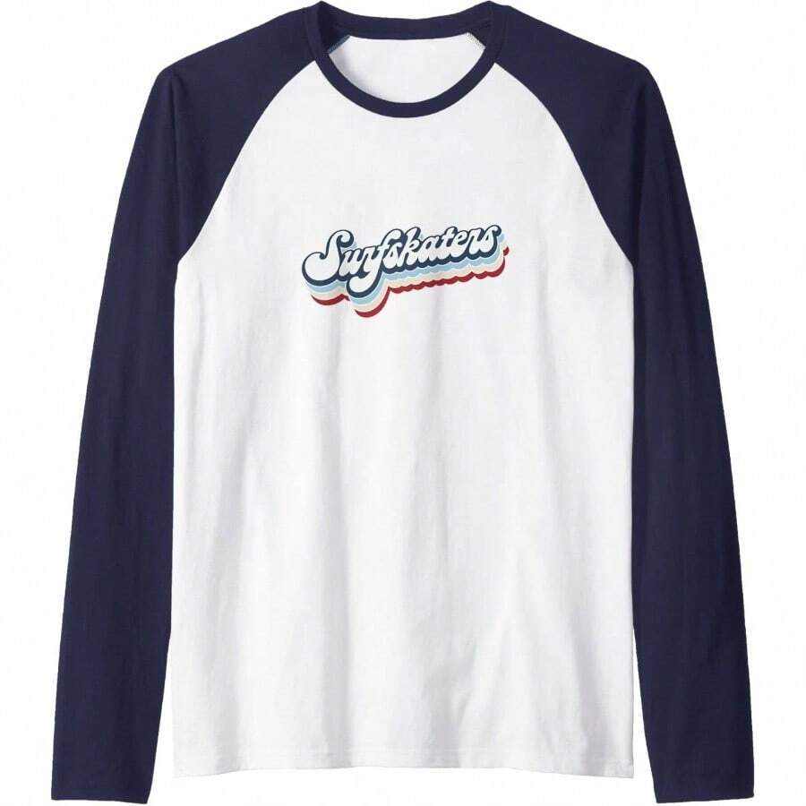 Surfskaters. Street Surfing. Surf And Lovers Raglan Baseball Tee - Men Navy Blue\/White - View 1