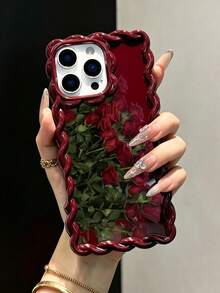Ốp lưng điện thoại mềm in hình hoa hồng, tương thích với các dòng máy IP17/IP17PROMAX/Iphone16/Iphone16pro/Iphone16promax/Iphone15/XR/7p8p/P12promax/P13promax/P14PROMAX/P13/P14/P11/P12/P14, kiểu dáng dễ thương và thời trang, dày dặn và bảo vệ tốt. - Nhiều màu - Xem 3