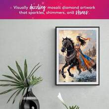 1件成人5D钻石画套装，水晶水钻工艺品，圆形钻石DIY，适合初学者和爱好者，马赛克墙面艺术装饰，无框家居墙面装饰礼品，适用于卧室、客厅、节日礼物 - 無框 - 查看 2