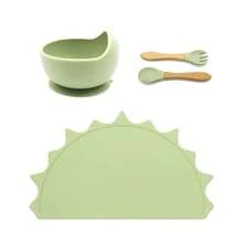 Customized Silicone Tableware Set With Name And Pattern, Baby & Toddler Gift, Includes Silicone Placemat, Bowl, Fork & Spoon - Multicolor - View 11