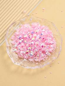 2MM-6MM 混尺寸 2000顆/包 圓形平底樹脂水鑽果凍糖 AB色亮面亮片 DIY 寶石貼紙，適用於衣物、包包、鞋子、馬克杯、瓶子、保溫杯、手機、DIY配件 - 粉紅色42 - 查看 5