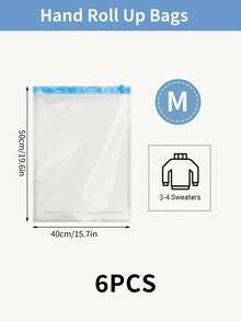 Travel Compression Bags, Roll-Up Space Saving Luggage Bags, Essential For Cruise Clothing - Clear - View 25