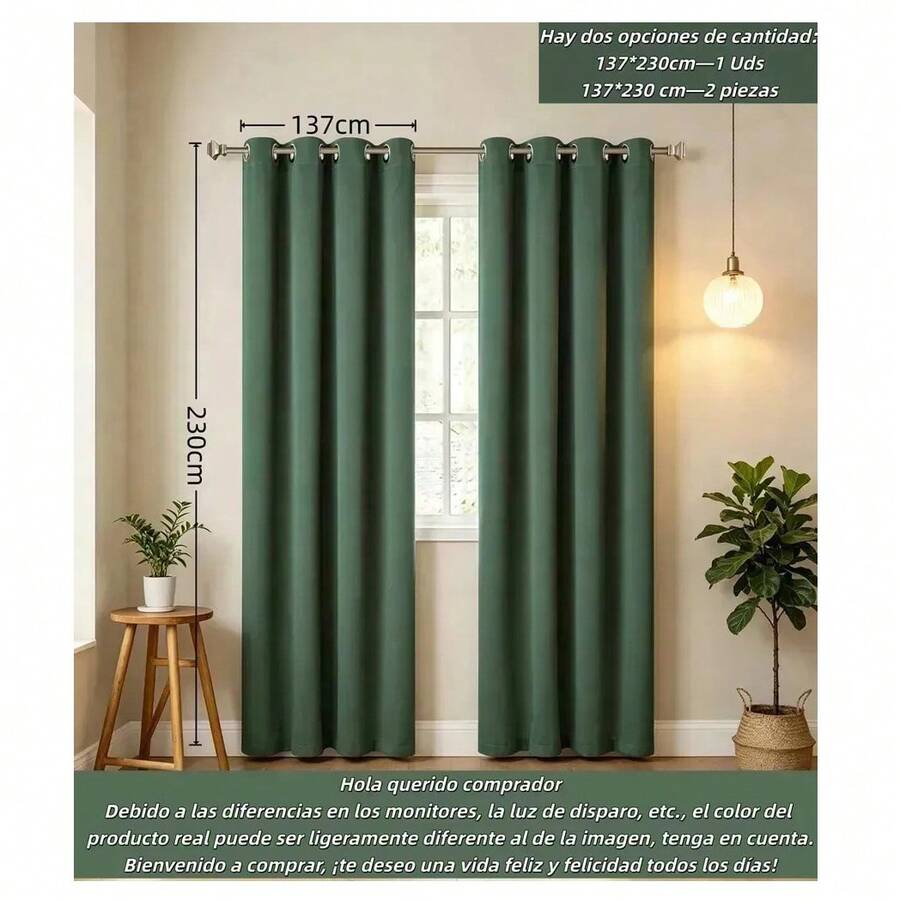 Curtains - Green - View 1